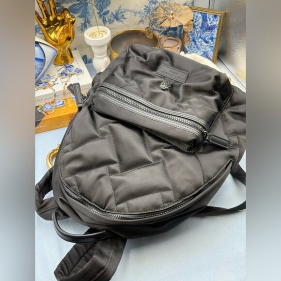 🆕 KURT GEIGER LONDON 🧿 NWOT Recycled Nylon Drench Zip Backpack, Black Nylon - Picture 12 of 16